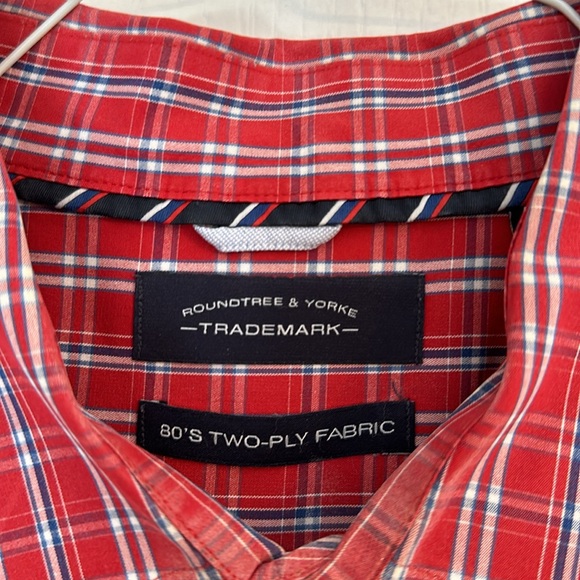 Roundtree and Yorke Plaid Button Down XL - Picture 2 of 2